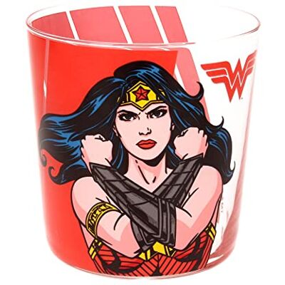 SD TOYS Vaso Cristal Wonder Woman DC Comics Termos, Tazas y jarras térmicas, Multicolor, Único SD TOYS Vaso Cristal Wonder Woman DC Comics Termos, Tazas y jarras térmicas, Multicolor, Único