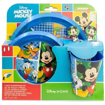 Stor SET EASY 5 PCS (PLATO, CUENCO, VASO Y CUBIERTOS) EN CAJA MICKEY HAS FUN Stor SET EASY 5 PCS (PLATO, CUENCO, VASO Y CUBIERTOS) EN CAJA MICKEY HAS FUN