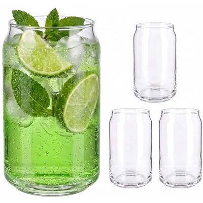 Relaxdays Vasos Highball, set de 4, 480 ml, vasos de cristal, transparentes Aptos para lavavajillas Relaxdays Vasos Highball, set de 4, 480 ml, vasos de cristal, transparentes Aptos para lavavajillas