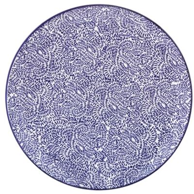 Genérico Juego de 4 platos planos Hanami de 26,5 cm, decoración azul Genérico Juego de 4 platos planos Hanami de 26,5 cm, decoración azul