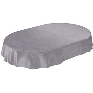 ANRO Mantel de Hule, Mantel Encerado, Color Gris, Liso, Ovalado, 200 x 140 cm ANRO Mantel de Hule, Mantel Encerado, Color Gris, Liso, Ovalado, 200 x 140 cm