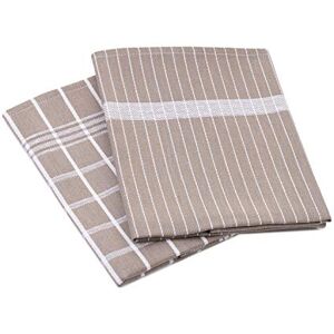 Gözze Set de paños de cocina, 4 unidades, Material reciclado (65% algodón y 35% poliéster), 50 x 70 cm Marrón Topo Gözze Set de paños de cocina, 4 unidades, Material reciclado (65% algodón y 35% poliéster), 50 x 70 cm Marrón Topo