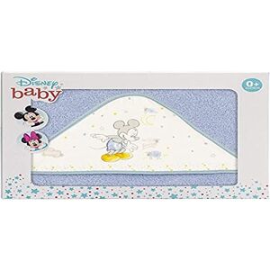 Toalla de Baño con Capucha para Bebés Interbaby - 100x100cm - Azul Toalla de Baño con Capucha para Bebés Interbaby - 100x100cm - Azul