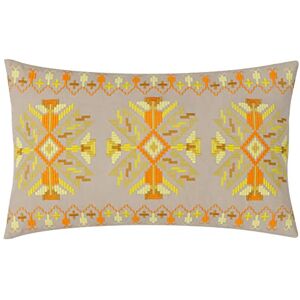 Furn Kalina Cojín Geométrico Bordado con Plumas - Amarillo - Talla Única Furn Kalina Cojín Geométrico Bordado con Plumas - Amarillo - Talla Única