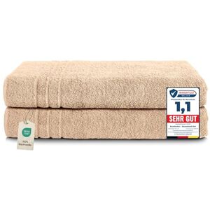 Toallas de Sauna Sevval Komfortec - 2 piezas 80x200cm Beige Toallas de Sauna Sevval Komfortec - 2 piezas 80x200cm Beige