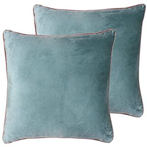 Paoletti Meridian Twin Pack Poliéster Relleno Cojines, Mineral/Rubor, 55 x 55cm, 2 Paoletti Meridian Twin Pack Poliéster Relleno Cojines, Mineral/Rubor, 55 x 55cm, 2