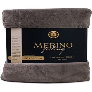 Gözze Manta acogedora, tacto merino, reversible, alta densidad 600 g/m², 180 x 220 cm Gris antracita Gözze Manta acogedora, tacto merino, reversible, alta densidad 600 g/m², 180 x 220 cm Gris antracita