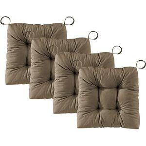 Traumnacht Juego de 4 Cojines para Silla, 38 x 40 x 7 cm, Color Topo, Certificado Öko-Tex, Fabricado según estándares de Calidad Alemana. Traumnacht Juego de 4 Cojines para Silla, 38 x 40 x 7 cm, Color Topo, Certificado Öko-Tex, Fabricado según estándares de Calidad Alemana.