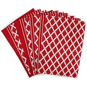Penguin Home Juego de 10 Toallas de té de algodón 100% Suave Duradero Diseño Elegante en Rojo con múltiples Patrones Lavable a máquina 65 x 45 cm Penguin Home Juego de 10 Toallas de té de algodón 100% Suave Duradero Diseño Elegante en Rojo con múltiples Patrones Lavable a máquina 65 x 45 cm