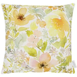 Funda de cojín amarilla de verano con flores de satén de algodón Apelt 6511 Funda de cojín amarilla de verano con flores de satén de algodón Apelt 6511