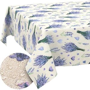 ANRO Mantel Lavable Lavanda Violeta Rectangular 220 x 140 cm – Impermeable – Interior y Exterior, Efecto Loto, Borde Cortado ANRO Mantel Lavable Lavanda Violeta Rectangular 220 x 140 cm – Impermeable – Interior y Exterior, Efecto Loto, Borde Cortado
