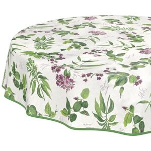 ANRO Mantel de Hule Lavable, fácil de Limpiar, Impermeable, Efecto Loto, Mantel de jardín, Redondo, 140 cm, con Dobladillo (Ribeteado) ANRO Mantel de Hule Lavable, fácil de Limpiar, Impermeable, Efecto Loto, Mantel de jardín, Redondo, 140 cm, con Dobladillo (Ribeteado)