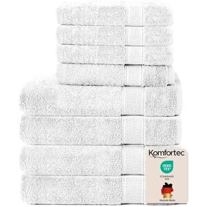 Set de Toallas de Baño y Mano de Algodón Blanco Sevval - Juego de Baño Set de Toallas de Baño y Mano de Algodón Blanco Sevval - Juego de Baño