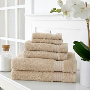 Juegos de toallas de baño de algodón egipcio Martha Stewart - 6 piezas - Oyster Juegos de toallas de baño de algodón egipcio Martha Stewart - 6 piezas - Oyster