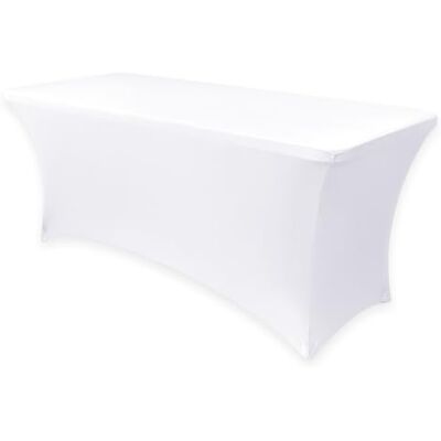 Obstal Funda elástica para Mesa Plegable estándar, 180 cm, Universal, Rectangular, protección para Bodas, Banquetes, Fiestas, Color Blanco, 183 cm de Largo x 76 cm de Ancho x 76 cm de Alto Obstal Funda elástica para Mesa Plegable estándar, 180 cm, Universal, Rectangular, protección para Bodas, Banquetes, Fiestas, Color Blanco, 183 cm de Largo x 76 cm de Ancho x 76 cm de Alto