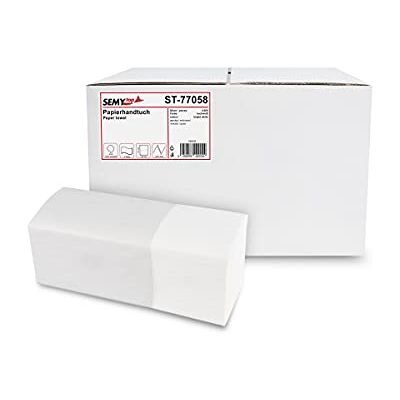 SemyTop ZZ-Falz 2-ply 25×23 cm - Blanco - 4000 hojas - Papel de cocina SemyTop ZZ-Falz 2-ply 25×23 cm - Blanco - 4000 hojas - Papel de cocina