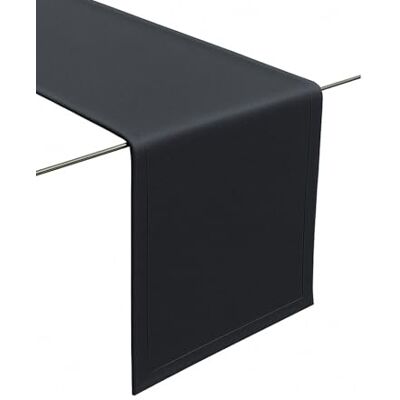 Lemos Home Camino de mesa de tejido Minimate, moderno, liso, dobladillo ancho, no necesita planchado, resistente, lavable hasta 60 °C, apto para secadora, cocina y salón, tamaño y color a elegir (antracita, 45 x Lemos Home Camino de mesa de tejido Minimate, moderno, liso, dobladillo ancho, no necesita planchado, resistente, lavable hasta 60 °C, apto para secadora, cocina y salón, tamaño y color a elegir (antracita, 45 x