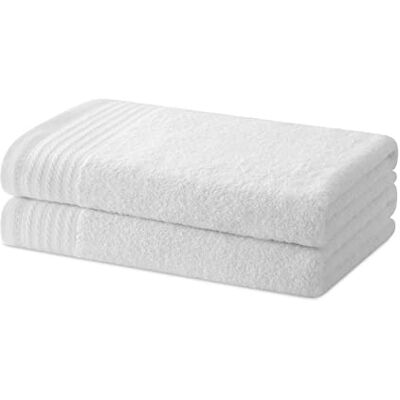 Degrees home Juego de 2 Toallas de baño o Ducha Juego de Toallas 100% Algodón 480g/m2-130x65 cms Degrees home Juego de 2 Toallas de baño o Ducha Juego de Toallas 100% Algodón 480g/m2-130x65 cms