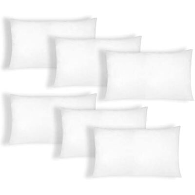 Mercury – Relleno de cojín Fibra Hueca siliconada (Pack 6, 30x50 CM) Relleno de Alta recuperación-Mullido, Hipoalergénicas Mercury – Relleno de cojín Fibra Hueca siliconada (Pack 6, 30x50 CM) Relleno de Alta recuperación-Mullido, Hipoalergénicas