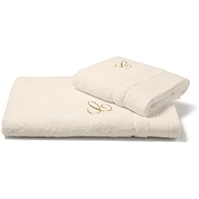 Caleffi Toalla con Invitados de algodón Bordado Marfil – Caleffi Toalla con Invitados de algodón Bordado Marfil –