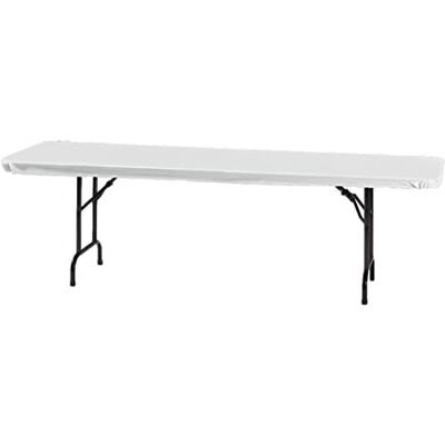 Creative Plastic Stay Put Banquet Table Cover, 30 by 96-Inch, White Creative Plastic Stay Put Banquet Table Cover, 30 by 96-Inch, White