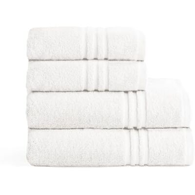 BOHEME Juego de 4 Toallas Premium Blanco BOHEME Juego de 4 Toallas Premium Blanco