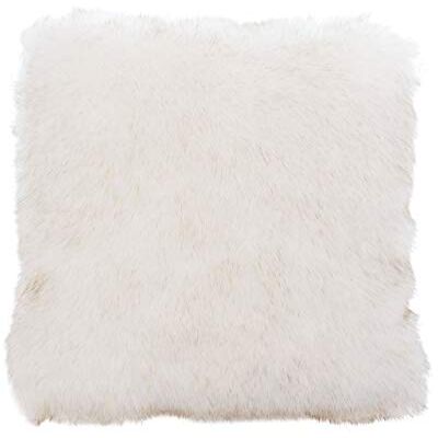 Gözze Funda de cojín, elegante aspecto de piel, Diseño zorro blanco, 50 x 50 cm Blanco Gözze Funda de cojín, elegante aspecto de piel, Diseño zorro blanco, 50 x 50 cm Blanco