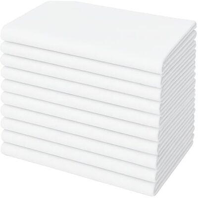 Penguin Home Juego de 12 servilletas de Tela Reutilizables de 45 x 45 cm, 100% algodón, Tejido de Sarga teñido, Suaves y duraderas, hoteles, restaurantes y Eventos, Color Blanco Penguin Home Juego de 12 servilletas de Tela Reutilizables de 45 x 45 cm, 100% algodón, Tejido de Sarga teñido, Suaves y duraderas, hoteles, restaurantes y Eventos, Color Blanco