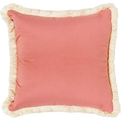 DRW Cojin Cuadrado de Poliester, algodón y Lino con Cremallera en Rosa 45x10x45 cm DRW Cojin Cuadrado de Poliester, algodón y Lino con Cremallera en Rosa 45x10x45 cm