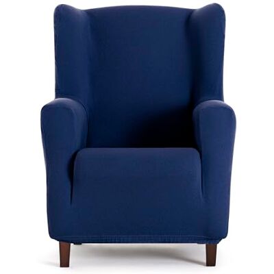 Eysa Harlem Funda de sillón orejero elástica 70-100cm de Respaldo, Azul Eysa Harlem Funda de sillón orejero elástica 70-100cm de Respaldo, Azul
