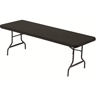 Iceberg Funda de Tela elástica para Mesa, poliéster/Elastano, Negro, 8 pies Iceberg Funda de Tela elástica para Mesa, poliéster/Elastano, Negro, 8 pies