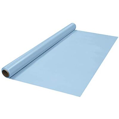 Party Essentials Rollo de Mesa de plástico Resistente Disponible en 27 Colores, 101,6 x 150 pies, Azul Claro Party Essentials Rollo de Mesa de plástico Resistente Disponible en 27 Colores, 101,6 x 150 pies, Azul Claro