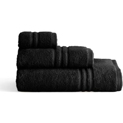BOHEME Juego de 3 Toallas Premium Negro con Toalla de Baño Grande BOHEME Juego de 3 Toallas Premium Negro con Toalla de Baño Grande