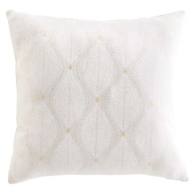 Douceur d'Intérieur Douceur d'Interior, Cojín desenfundable (45 x 45 cm) Maho Blanco, Polialgodón Impreso Metálico Douceur d'Intérieur Douceur d'Interior, Cojín desenfundable (45 x 45 cm) Maho Blanco, Polialgodón Impreso Metálico