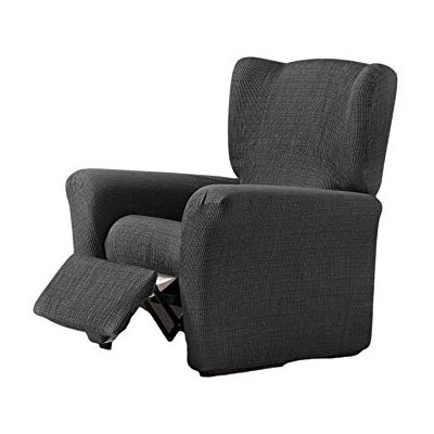 Zebra Textil Estoralis Vega Funda Sillon de Diseño Moderno Tejido Elastico Gris para Sillon Relax (de 70 a 90 cm.) Maxima Adaptabilidad a Todo Tipo de sofás Zebra Textil Estoralis Vega Funda Sillon de Diseño Moderno Tejido Elastico Gris para Sillon Relax (de 70 a 90 cm.) Maxima Adaptabilidad a Todo Tipo de sofás