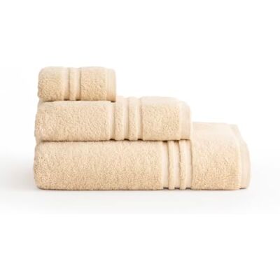 BOHEME Juego de 3 Toallas Premium Beige con Toalla de Baño Grande BOHEME Juego de 3 Toallas Premium Beige con Toalla de Baño Grande
