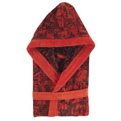 Top Towel Albornoz con capucha Warrior Jacquard 100% Algodón 500 g/m² – Acabado Terciopelo, Alta Absorción y Tacto Suave Top Towel Albornoz con capucha Warrior Jacquard 100% Algodón 500 g/m² – Acabado Terciopelo, Alta Absorción y Tacto Suave