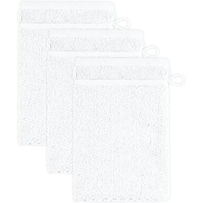 Frottana Pearl Snow Manoplas de baño (15 x 20 cm, 100% algodón, 3 Unidades) Frottana Pearl Snow Manoplas de baño (15 x 20 cm, 100% algodón, 3 Unidades)