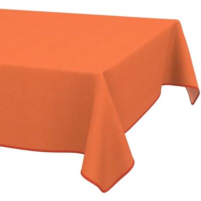 ANRO Mantel Lavable Naranja Aspecto Lino Rectangular 140 x 120 cm – Mantel de jardín, Interior y Exterior, Impermeable, repele la Suciedad, fácil de Limpiar, con Dobladillo ANRO Mantel Lavable Naranja Aspecto Lino Rectangular 140 x 120 cm – Mantel de jardín, Interior y Exterior, Impermeable, repele la Suciedad, fácil de Limpiar, con Dobladillo