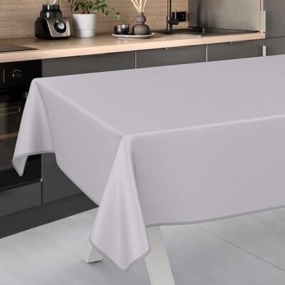 ANRO Mantel de Hule Lavable, para jardín, Exterior e Interior, 200 x 140 cm, con Dobladillo, Color Gris ANRO Mantel de Hule Lavable, para jardín, Exterior e Interior, 200 x 140 cm, con Dobladillo, Color Gris