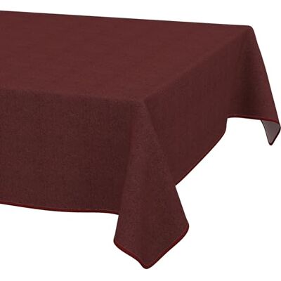 ANRO Mantel Lavable, Aspecto de Lino, Rectangular, 140 x 100 cm, para jardín, Interior y Exterior, Impermeable, repele la Suciedad, fácil de Limpiar, con Dobladillo ANRO Mantel Lavable, Aspecto de Lino, Rectangular, 140 x 100 cm, para jardín, Interior y Exterior, Impermeable, repele la Suciedad, fácil de Limpiar, con Dobladillo
