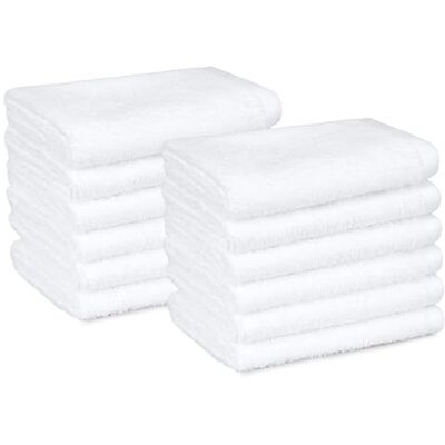 Paño de algodón Amazon Basics - 12 uds Blanco - Paño de limpieza Paño de algodón Amazon Basics - 12 uds Blanco - Paño de limpieza