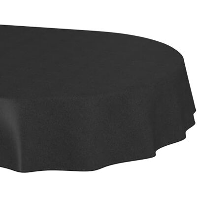 ANRO Mantel Lavable, Aspecto de Lino, Ovalado, 220 x 140 cm, para jardín, Interior y Exterior, Impermeable, repele la Suciedad, fácil de Limpiar, con Dobladillo ANRO Mantel Lavable, Aspecto de Lino, Ovalado, 220 x 140 cm, para jardín, Interior y Exterior, Impermeable, repele la Suciedad, fácil de Limpiar, con Dobladillo