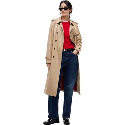 Tommy Hilfiger Cotton Monogram Trench Gabardina Mujer (Pack de 1) Tommy Hilfiger Cotton Monogram Trench Gabardina Mujer (Pack de 1)