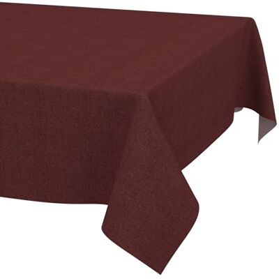 ANRO Mantel Lavable, Aspecto de Lino, Rectangular, 140 x 100 cm, para jardín, Interior y Exterior, Impermeable, repele la Suciedad, fácil de Limpiar, Borde Cortado ANRO Mantel Lavable, Aspecto de Lino, Rectangular, 140 x 100 cm, para jardín, Interior y Exterior, Impermeable, repele la Suciedad, fácil de Limpiar, Borde Cortado