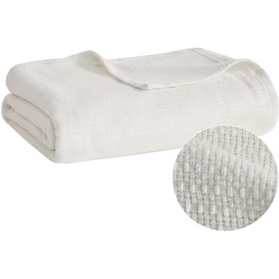 Madison Park Freshspun Basketweave Manta de algodón de Lujo Suave y acogedora para Cama, sofá o sofá, tamaño King, Color Crema Madison Park Freshspun Basketweave Manta de algodón de Lujo Suave y acogedora para Cama, sofá o sofá, tamaño King, Color Crema