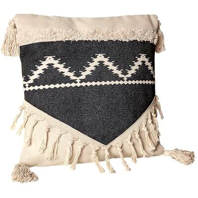 AlexandreHouse COJIN CREMA/NEGRO C/FLECOS POLYESTER AlexandreHouse COJIN CREMA/NEGRO C/FLECOS POLYESTER