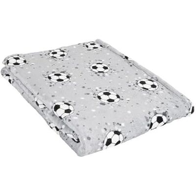 Manta de felpa de fútbol Bedlam 120cm x 150cm Gris - Manta Manta de felpa de fútbol Bedlam 120cm x 150cm Gris - Manta