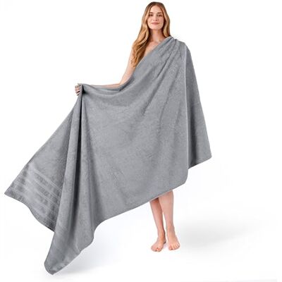 American Soft Linen Toalla de baño Extragrande de 89 x 178 cm, Lujosa Toalla de algodón Turco de Primera Calidad de máxima suavidad y absorción Gris Rockridge American Soft Linen Toalla de baño Extragrande de 89 x 178 cm, Lujosa Toalla de algodón Turco de Primera Calidad de máxima suavidad y absorción Gris Rockridge