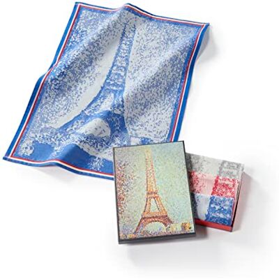 MuseARTa Juego de 3 Toallas de Cocina (algodón, 50 x 70 cm), diseño de Torre Eiffel del Artista Georges Seurat MuseARTa Juego de 3 Toallas de Cocina (algodón, 50 x 70 cm), diseño de Torre Eiffel del Artista Georges Seurat